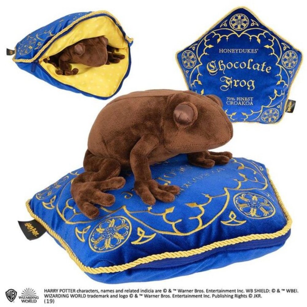 NWT - Harry Potter Chocolate Frog Cushion Plush Set Noble Collection - Picture 6 of 6